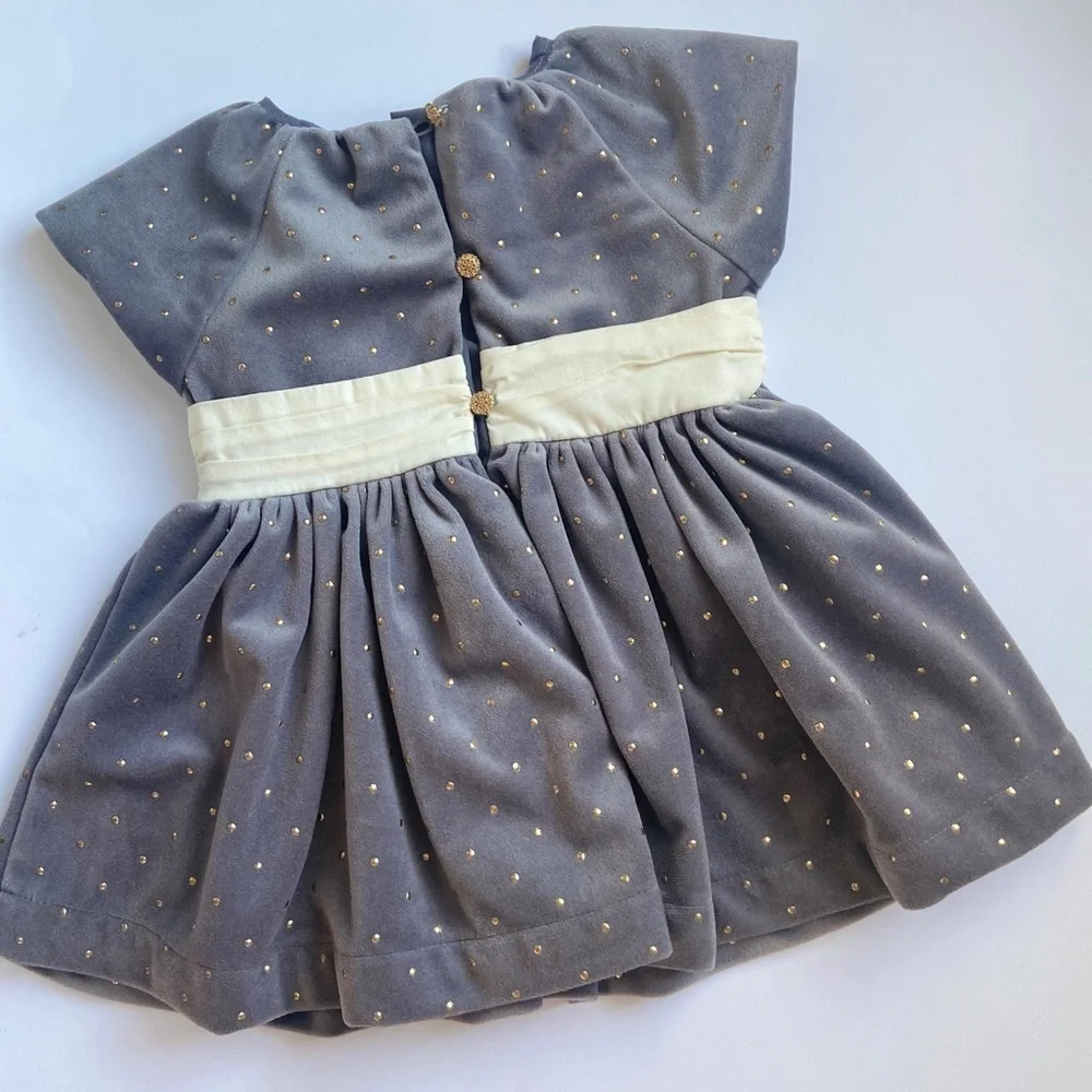 Max Studio Gray Velour Party Dress
